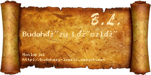 Budaházy László névjegykártya