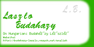 laszlo budahazy business card
